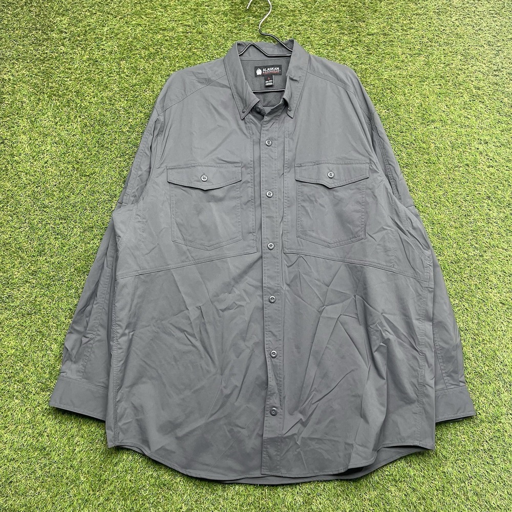 Duluth Alaskan Hardgear Shirt Mens Large Relaxed Fit Vented Hiking Long Sleeve